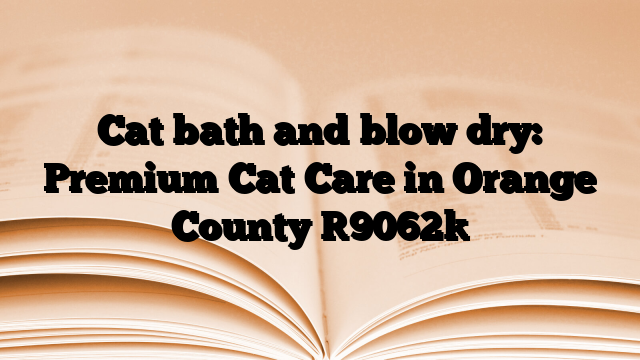 Cat bath and blow dry: Premium Cat Care in Orange County
