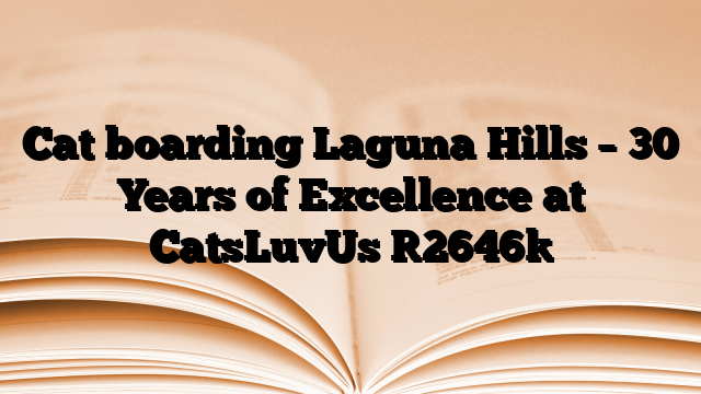 Cat boarding Laguna Hills – 30 Years of Excellence at CatsLuvUs