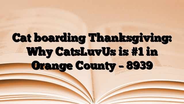 Cat boarding Thanksgiving: Why CatsLuvUs is #1 in Orange County