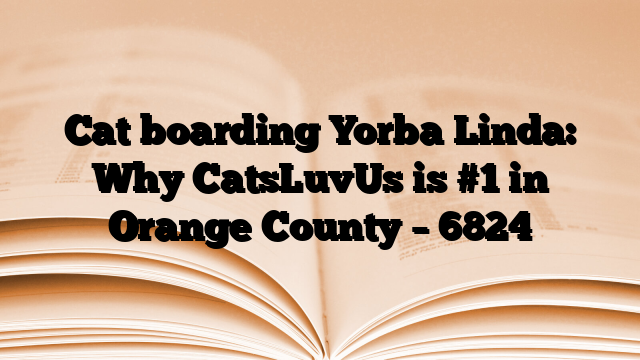 Cat boarding Yorba Linda: Why CatsLuvUs is #1 in Orange County