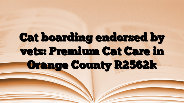 Cat boarding endorsed by vets: Premium Cat Care in Orange County