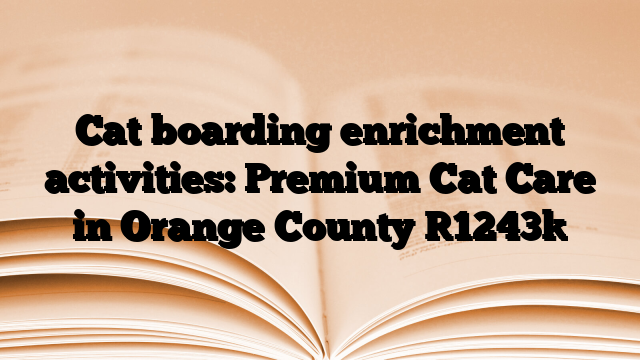 Cat boarding enrichment activities: Premium Cat Care in Orange County