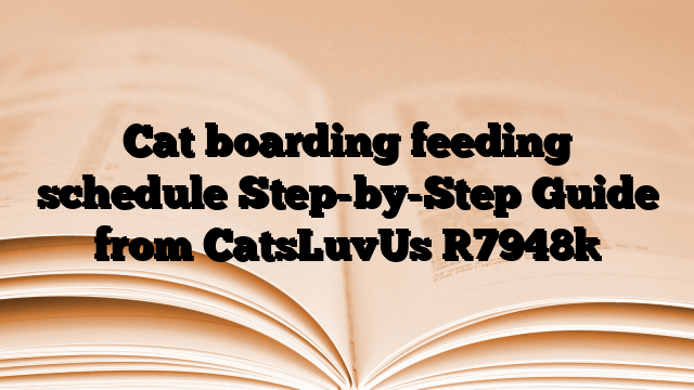 Cat boarding feeding schedule Step-by-Step Guide from CatsLuvUs