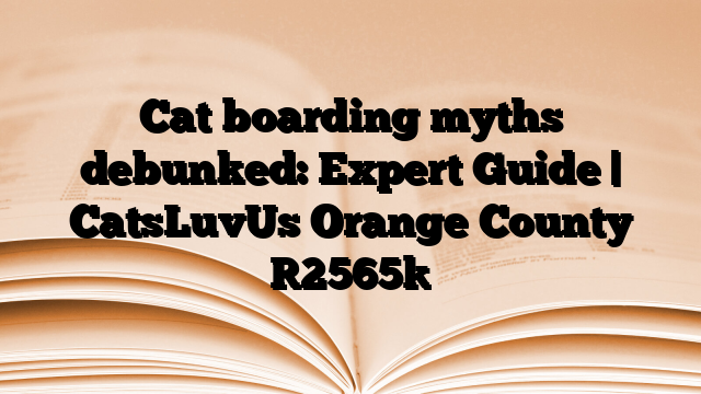 Cat boarding myths debunked: Expert Guide | CatsLuvUs Orange County