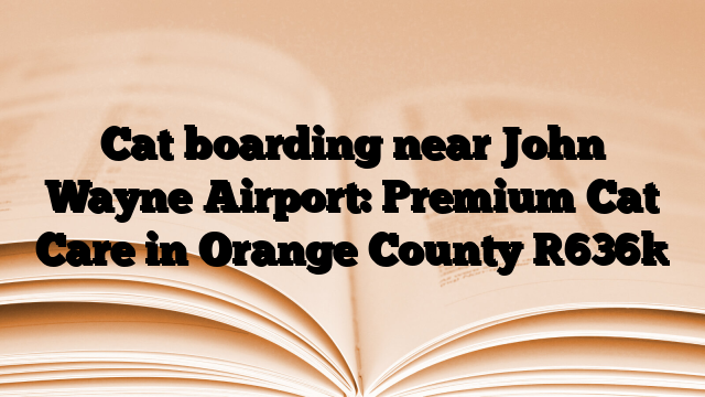 Cat boarding near John Wayne Airport: Premium Cat Care in Orange County