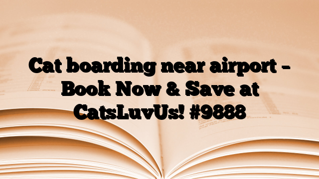 Cat boarding near airport – Book Now & Save at CatsLuvUs!