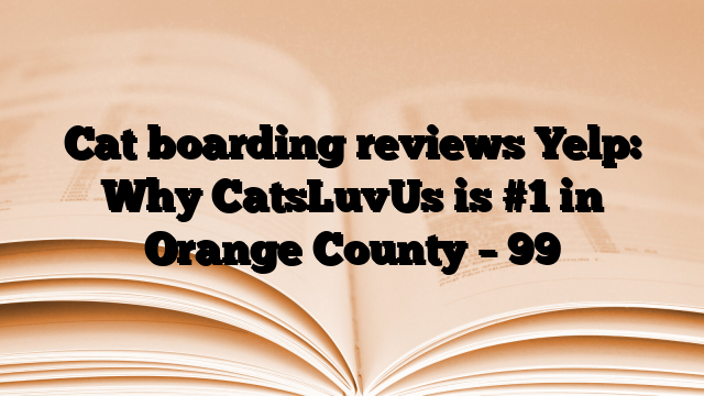 Cat boarding reviews Yelp: Why CatsLuvUs is #1 in Orange County – 99
