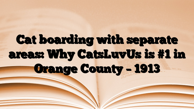 Cat boarding with separate areas: Why CatsLuvUs is #1 in Orange County