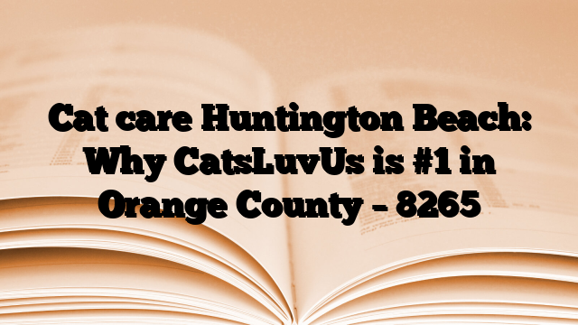 Cat care Huntington Beach: Why CatsLuvUs is #1 in Orange County