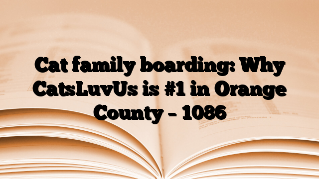 Cat family boarding: Why CatsLuvUs is #1 in Orange County