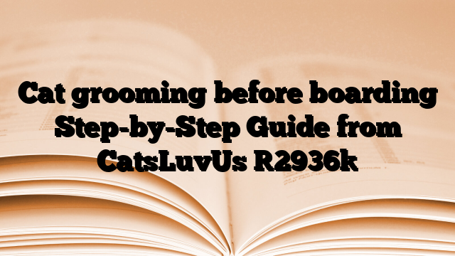 Cat grooming before boarding Step-by-Step Guide from CatsLuvUs