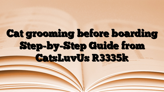Cat grooming before boarding Step-by-Step Guide from CatsLuvUs