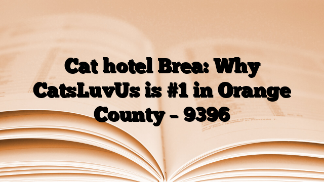 Cat hotel Brea: Why CatsLuvUs is #1 in Orange County