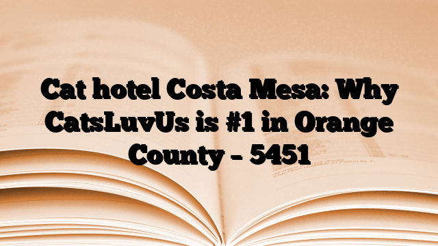 Cat hotel Costa Mesa: Why CatsLuvUs is #1 in Orange County – 5451