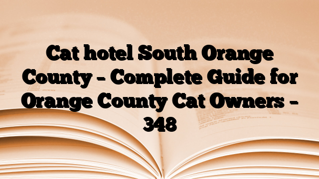 Cat hotel South Orange County – Complete Guide for Orange County Cat Owners
