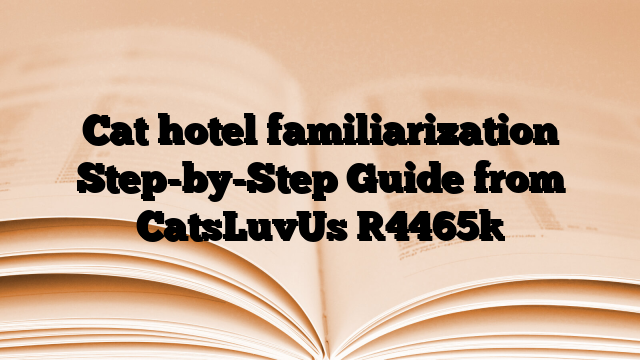 Cat hotel familiarization Step-by-Step Guide from CatsLuvUs