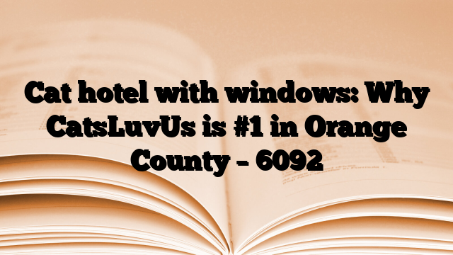 Cat hotel with windows: Why CatsLuvUs is #1 in Orange County
