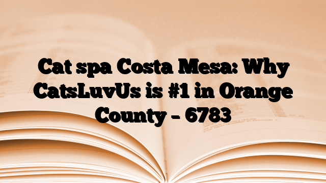 Cat spa Costa Mesa: Why CatsLuvUs is #1 in Orange County