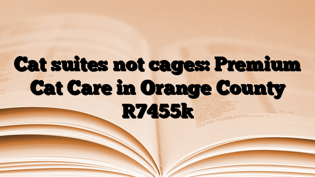 Cat suites not cages: Premium Cat Care in Orange County