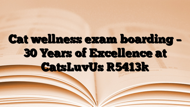 Cat wellness exam boarding – 30 Years of Excellence at CatsLuvUs