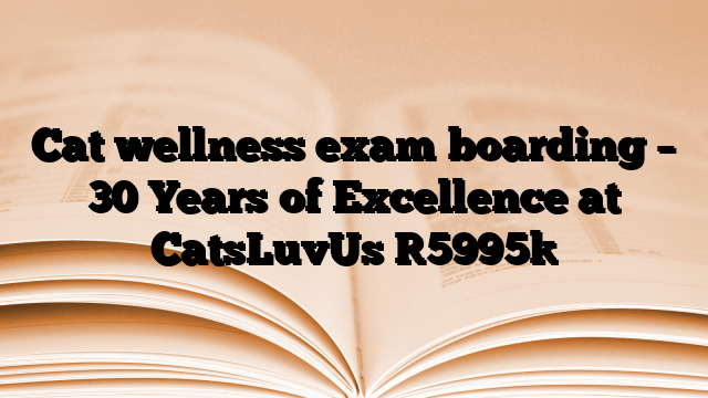 Cat wellness exam boarding – 30 Years of Excellence at CatsLuvUs
