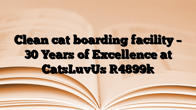Clean cat boarding facility – 30 Years of Excellence at CatsLuvUs