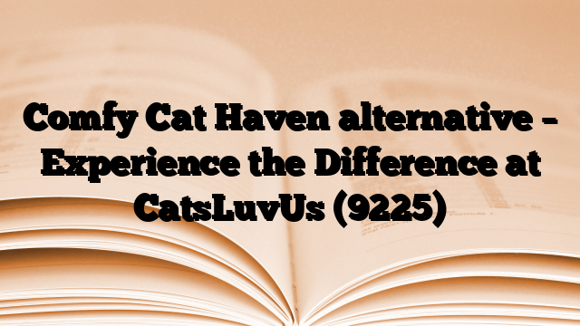 Comfy Cat Haven alternative – Experience the Difference at CatsLuvUs
