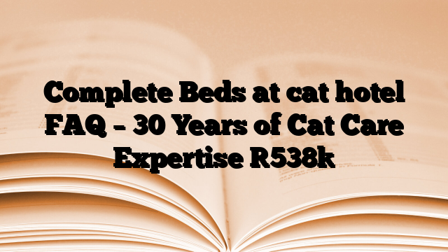 Complete Beds at cat hotel FAQ – 30 Years of Cat Care Expertise