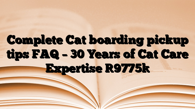 Complete Cat boarding pickup tips FAQ – 30 Years of Cat Care Expertise