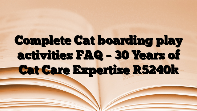 Complete Cat boarding play activities FAQ – 30 Years of Cat Care Expertise