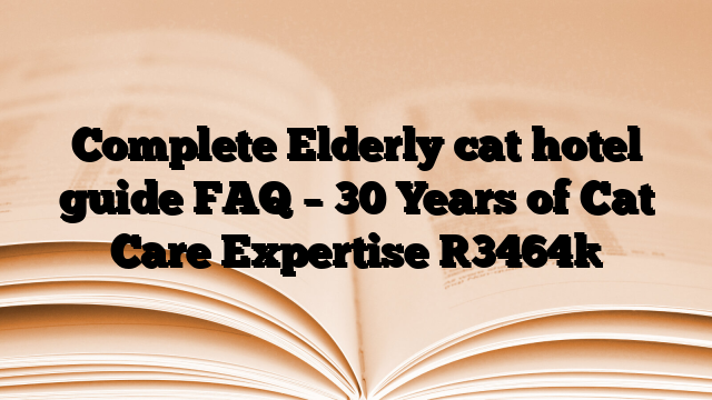 Complete Elderly cat hotel guide FAQ – 30 Years of Cat Care Expertise