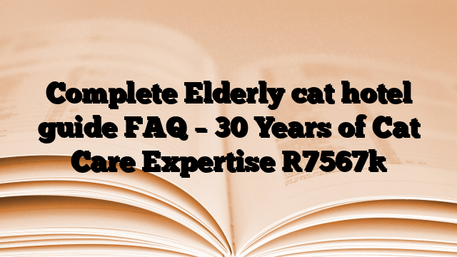 Complete Elderly cat hotel guide FAQ – 30 Years of Cat Care Expertise