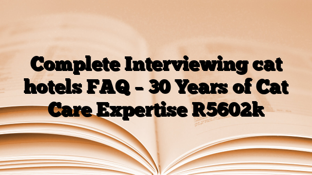 Complete Interviewing cat hotels FAQ – 30 Years of Cat Care Expertise