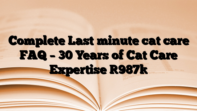 Complete Last minute cat care FAQ – 30 Years of Cat Care Expertise