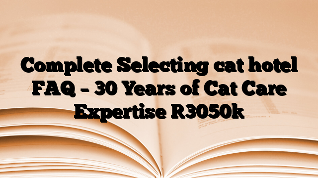 Complete Selecting cat hotel FAQ – 30 Years of Cat Care Expertise