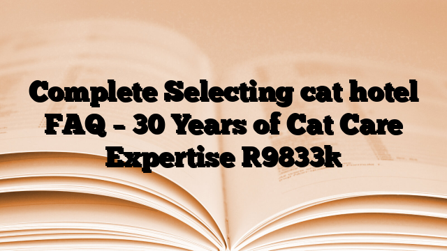 Complete Selecting cat hotel FAQ – 30 Years of Cat Care Expertise