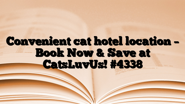 Convenient cat hotel location – Book Now & Save at CatsLuvUs!