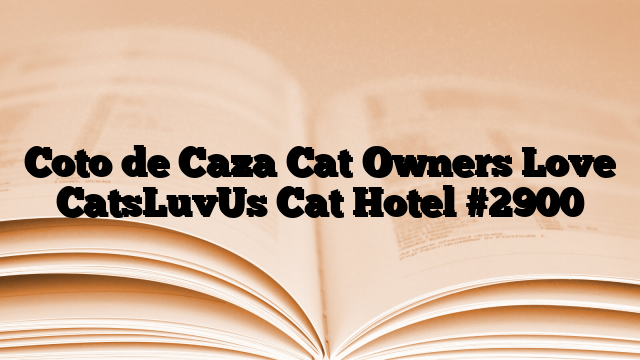 Coto de Caza Cat Owners Love CatsLuvUs Cat Hotel