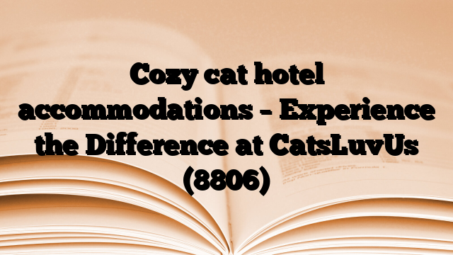 Cozy cat hotel accommodations – Experience the Difference at CatsLuvUs