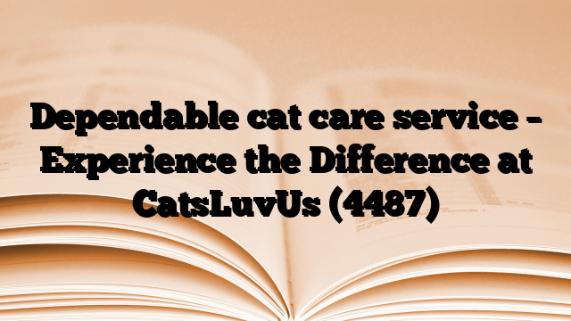 Dependable cat care service – Experience the Difference at CatsLuvUs
