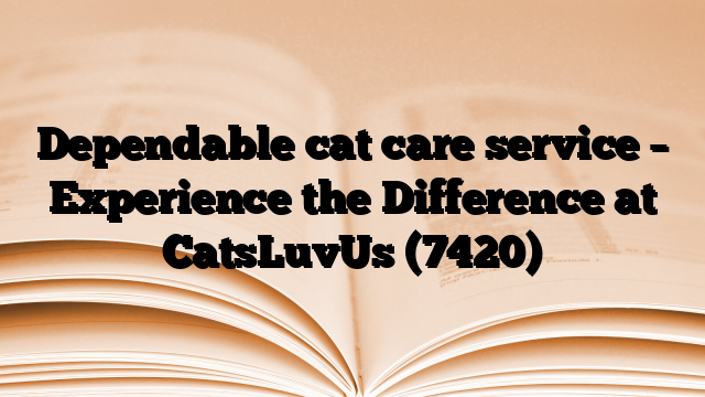 Dependable cat care service – Experience the Difference at CatsLuvUs