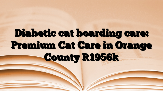 Diabetic cat boarding care: Premium Cat Care in Orange County