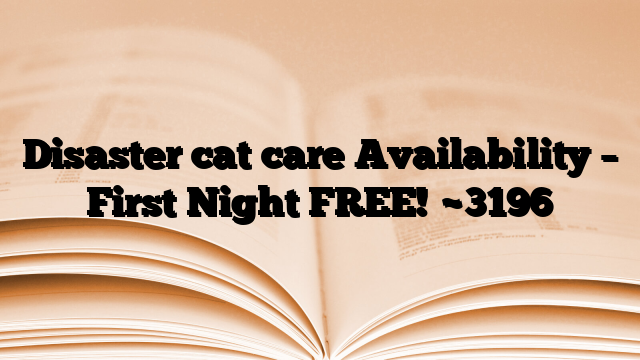 Disaster cat care Availability – First Night FREE!