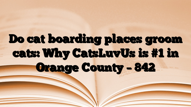 Do cat boarding places groom cats: Why CatsLuvUs is #1 in Orange County
