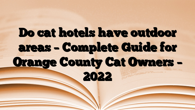 Do cat hotels have outdoor areas – Complete Guide for Orange County Cat Owners