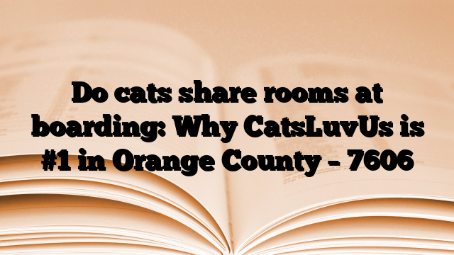 Do cats share rooms at boarding: Why CatsLuvUs is #1 in Orange County