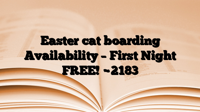 Easter cat boarding Availability – First Night FREE!