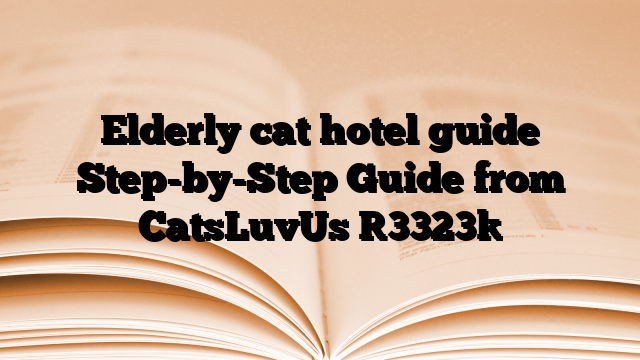 Elderly cat hotel guide Step-by-Step Guide from CatsLuvUs