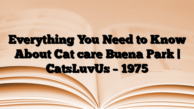 Everything You Need to Know About Cat care Buena Park | CatsLuvUs