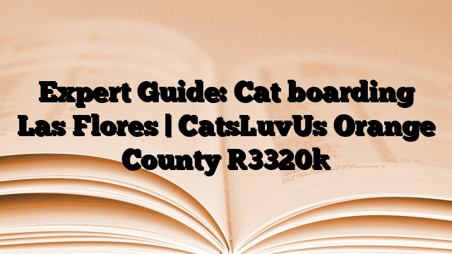 Expert Guide: Cat boarding Las Flores | CatsLuvUs Orange County